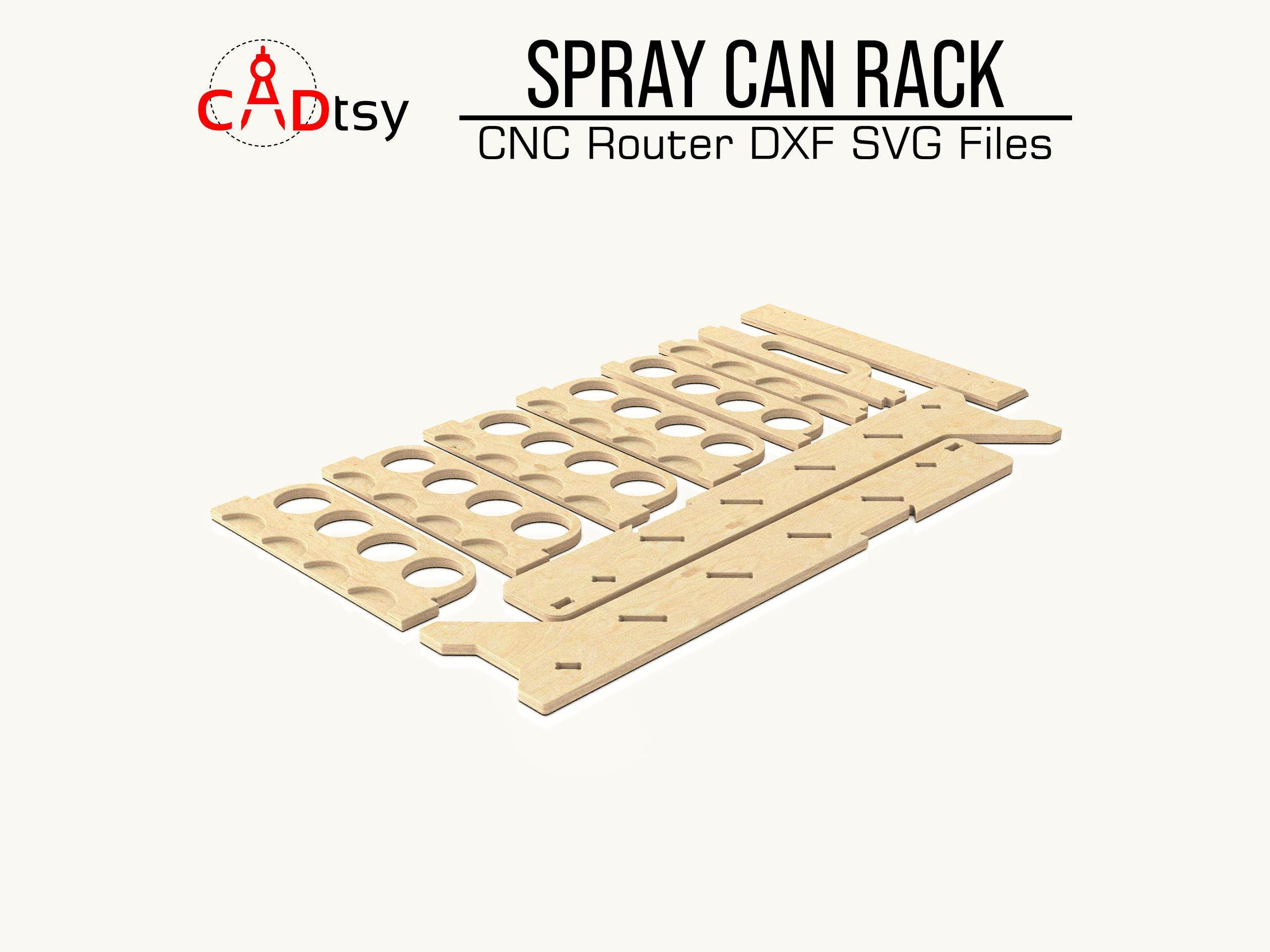 Wall Rack Dxf File Spray Can Holder, Paint Storage Rack DXF Files for CNC Router • (wall ...