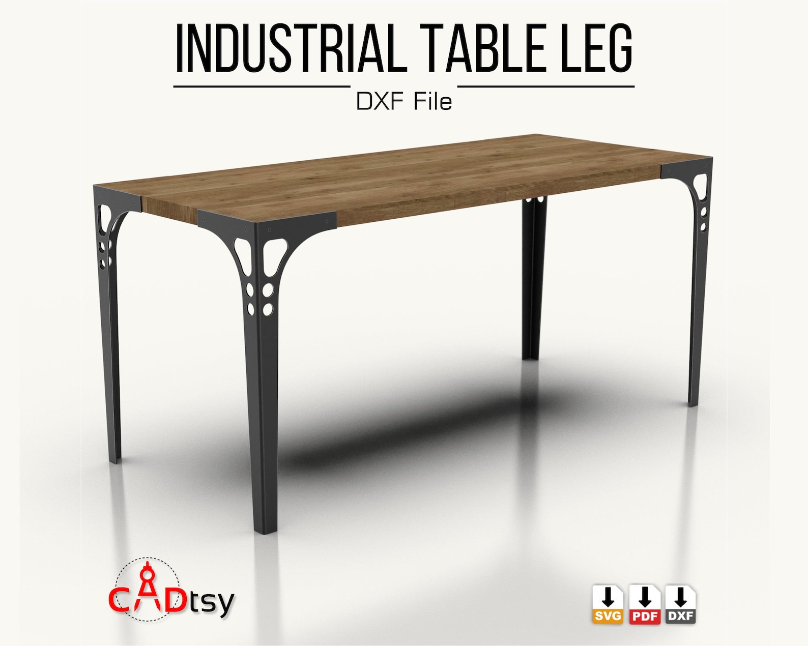 Table Legs DXF SVG Files for Plasma Cutting, Industrial Sheet Metal ...