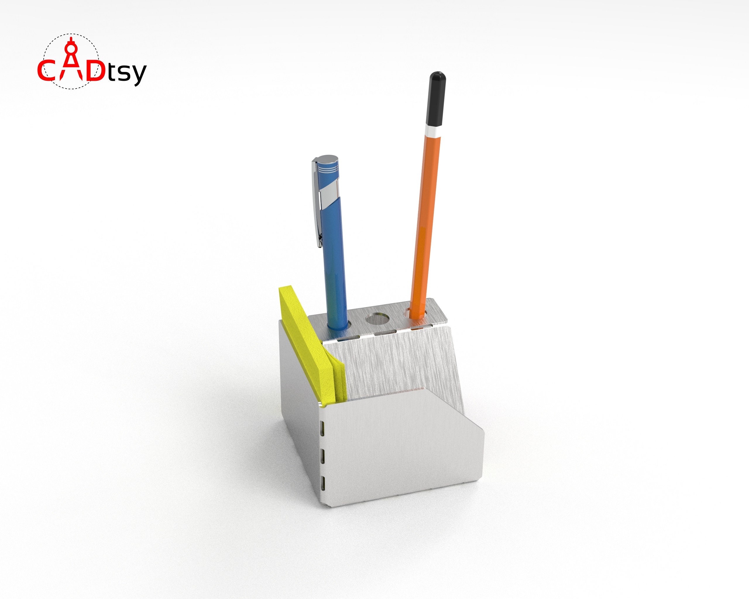 Pen Holder DXF File Metal Desk Organizer Vector Plans for Etsy