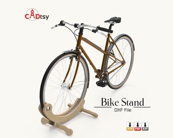 Fichiers DXF pour support de vélo DIY Plans de rack en bois CNC