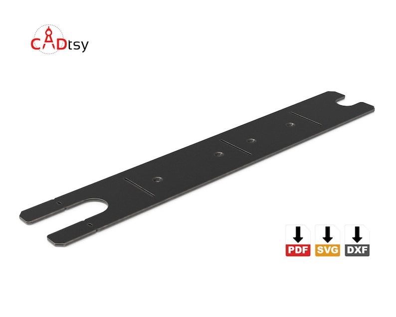 CNC plasma nesting template layout for paint gun stand with pre-cut bend slots