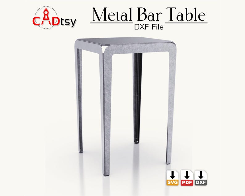 Bar Table DXF Files for Plasma Cutting. Sheet Metal Table Plans - Etsy