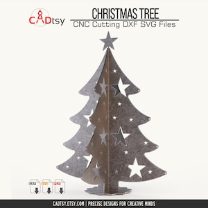 Christmas Tree CNC Laser Cutting DXF / SVG File, Metal Decoration, Digital Download.