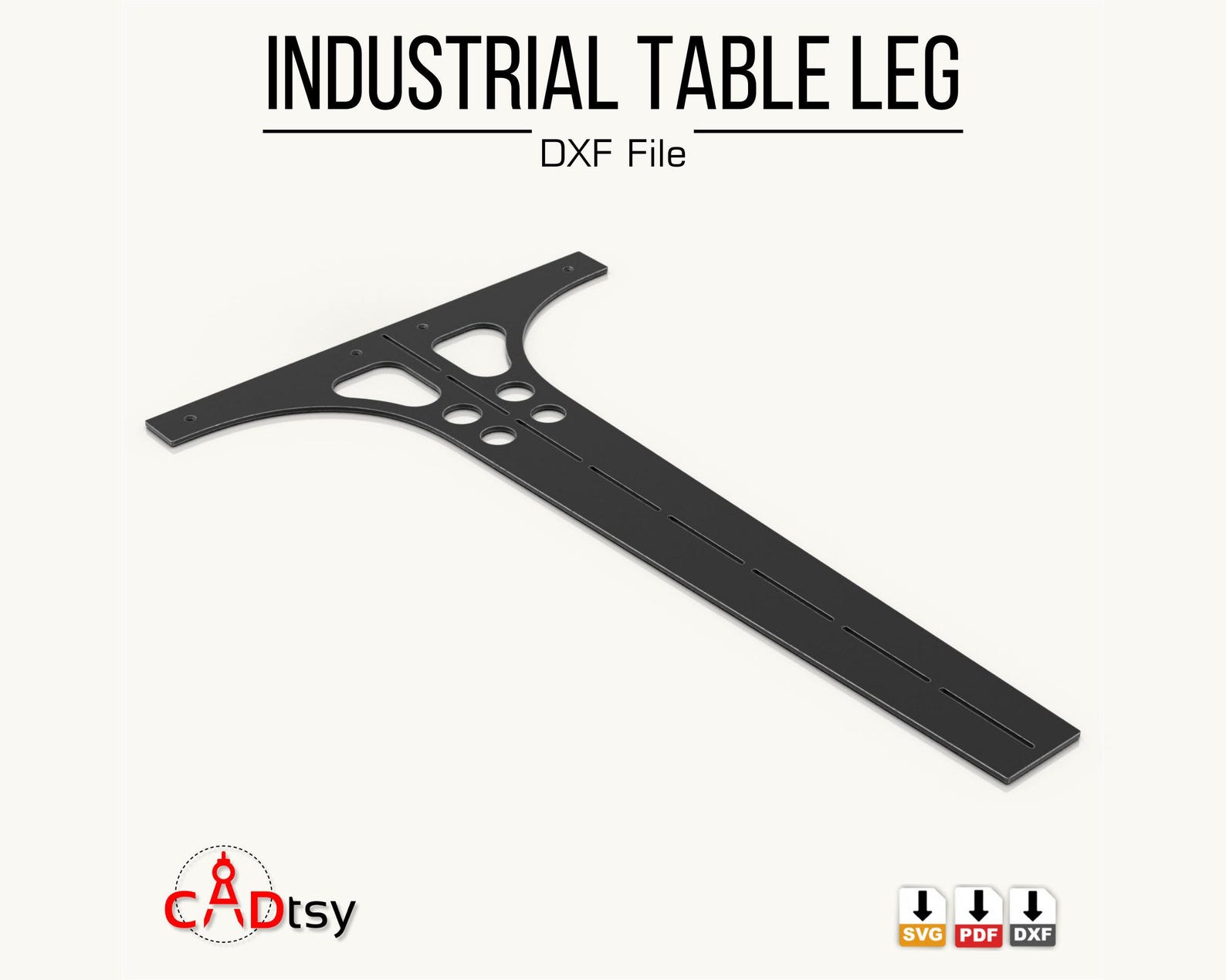 Table Legs DXF SVG Files for Plasma Cutting, Industrial Sheet Metal ...