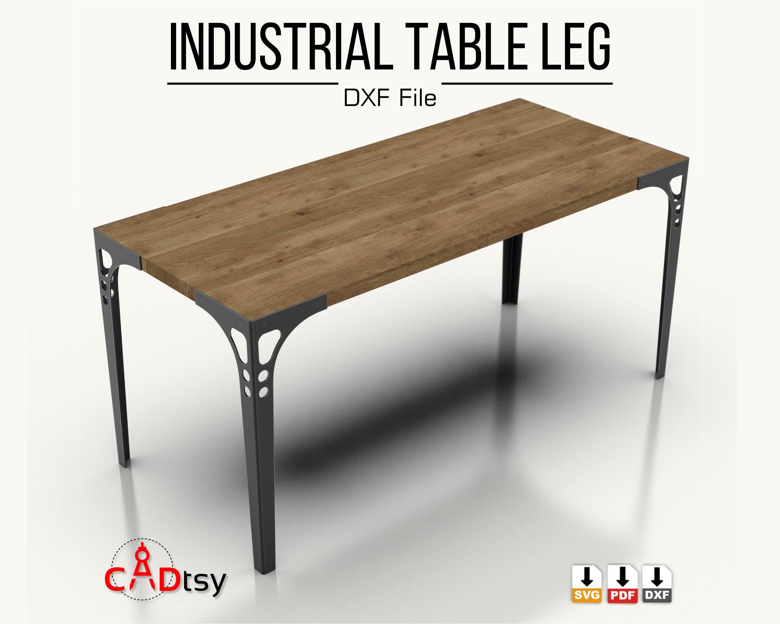 Table Legs DXF SVG Files for Plasma Cutting, Industrial Sheet Metal ...