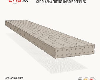 Welding Table DXF Files for Plasma Cutting, 96x18x4 Inch Narrow Fixture Table Plans