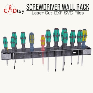 Screwdriver Rack DXF SVG | CNC Plasma/Laser Cutting Files | Wall Tool Holder