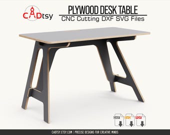 Archivo DXF de enrutador CNC para mesa de madera • Planos de escritorio de madera para computadora