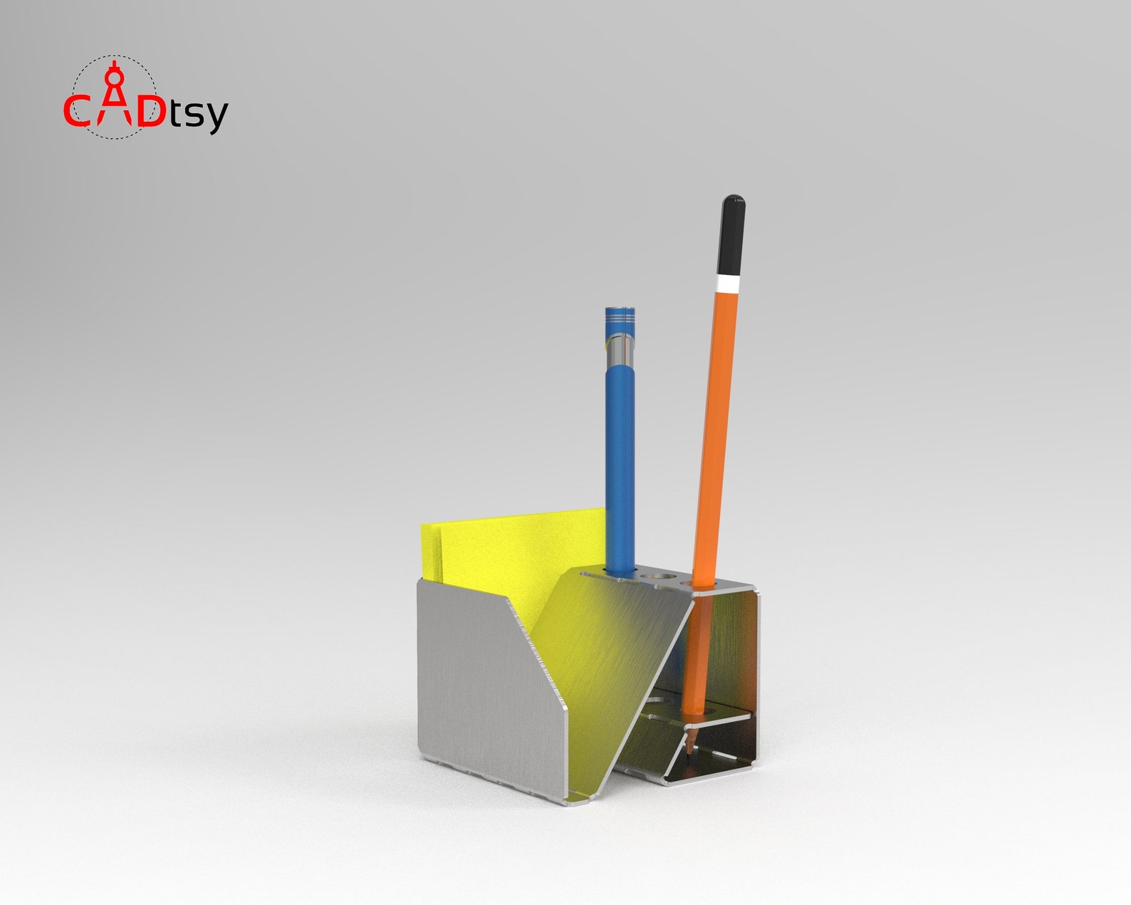 Pen Holder DXF File Metal Desk Organizer Vector Plans for Etsy