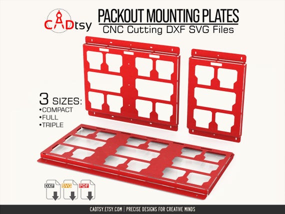 Milwaukee Packout Mount Plate DXF Files for Plasma • Packout Mounting Bracket