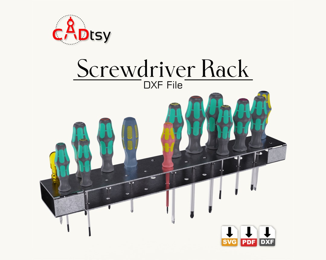 Screwdriver File Screwdriver Organizer Rack DXF File Vector CNC Laser Plasma - Etsy