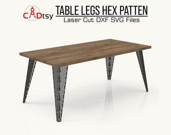 Table Metal Leg DXF SVG files. CNC Laser Plasma Cut Pattern. Height 713 mm (28")