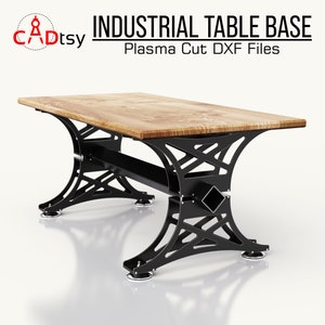 Industrielle Metall Tischbasis DXF | CNC-Plasmaschneiden Dateien | Fertigungspläne | Tischbein DXF Schnitt Datei | Bereit zum Schneiden von Laser cnc Design