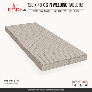 DXF-bestanden voor een lastafel voor plasmasnijden, 120 x 48 x 6 inch