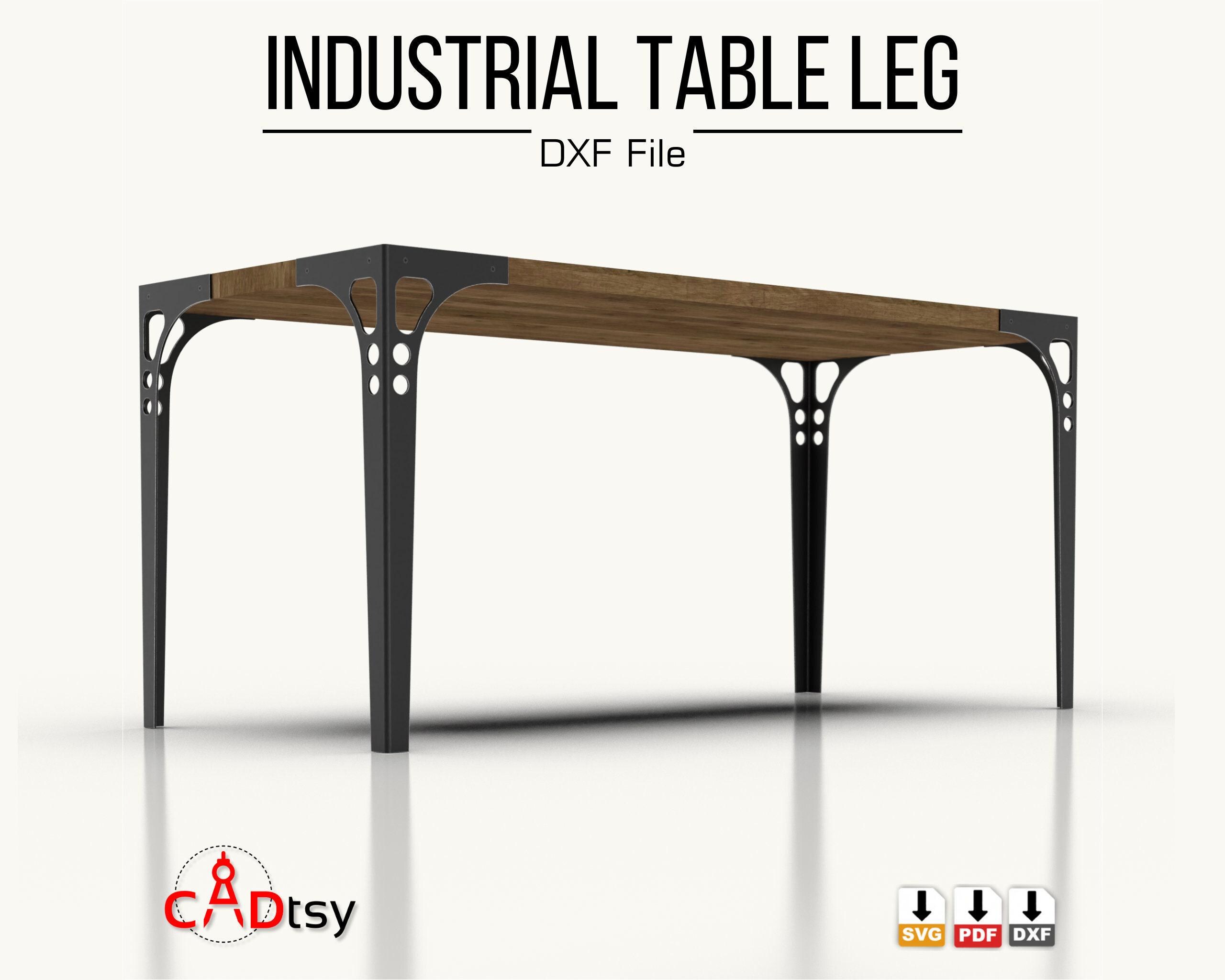 Table Legs DXF SVG Files for Plasma Cutting, Industrial Sheet Metal ...
