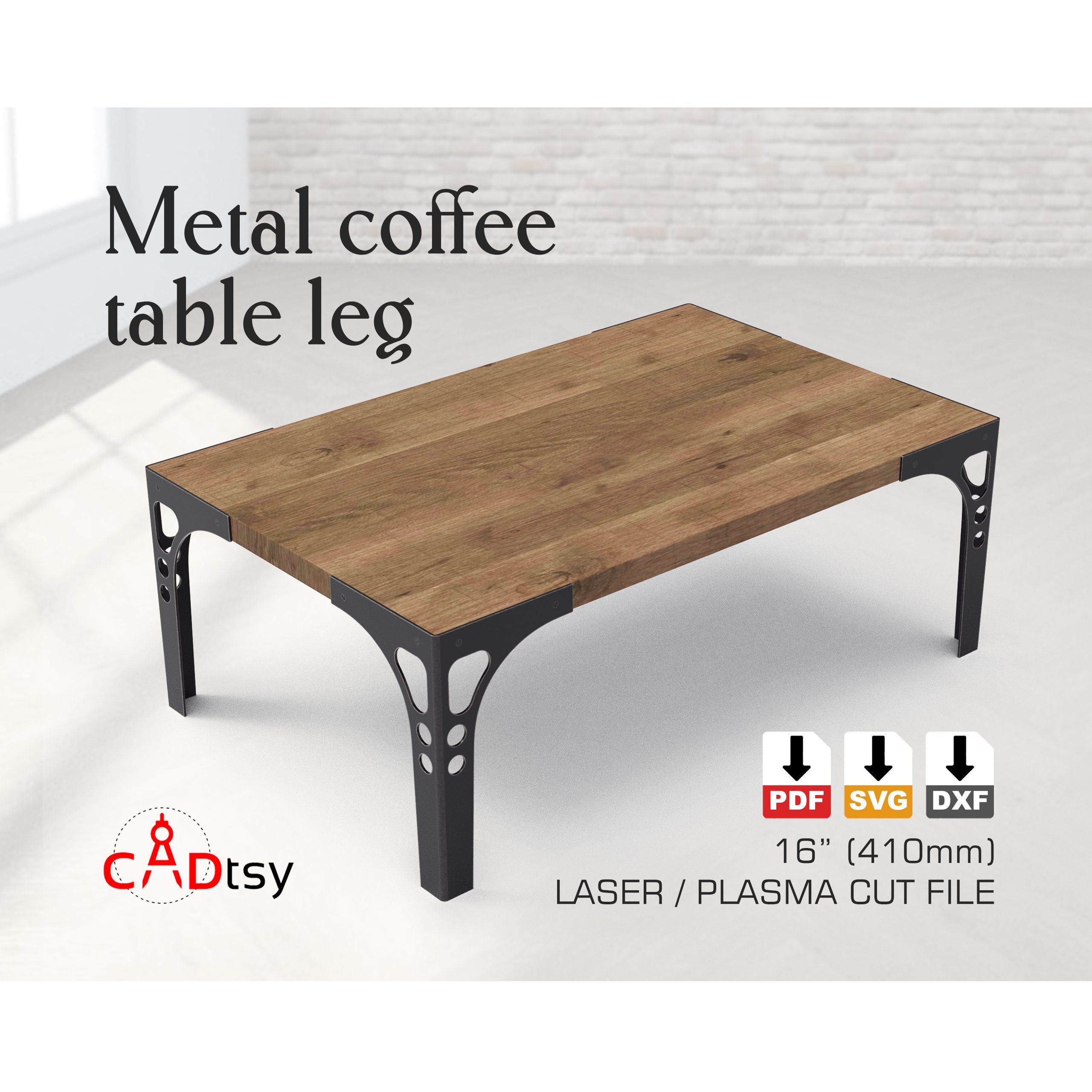 Metal Coffee Table Leg DXF file for CNC Laser Plasma Cutting Etsy España