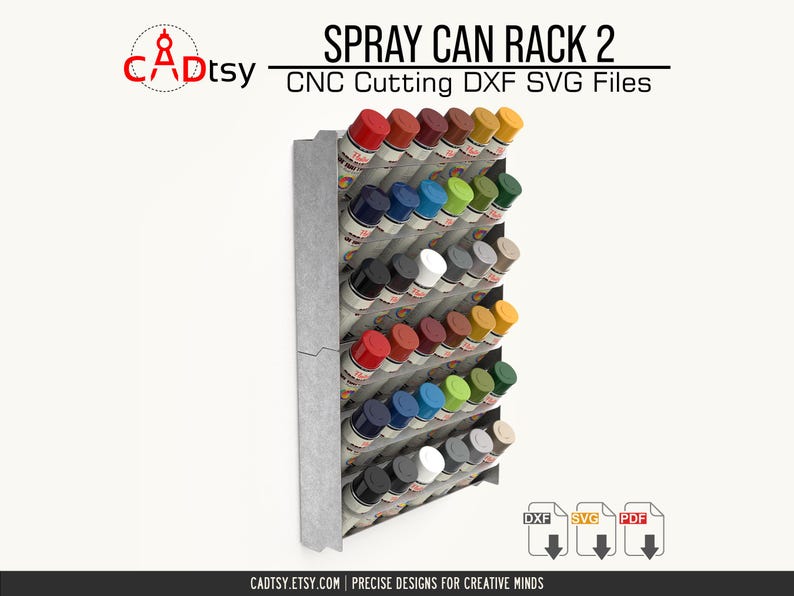 Two spray can racks stacked vertically on a wall, demonstrating the modular design for expanded workshop storage.