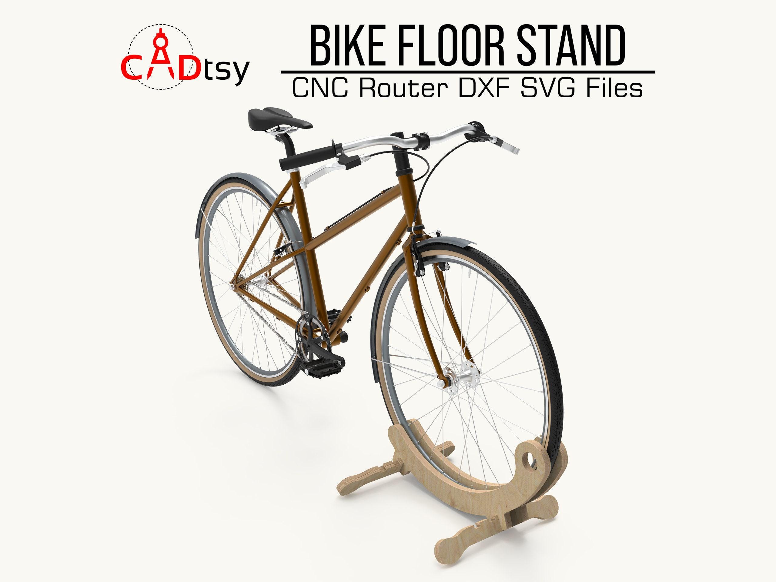 Bike Stand DXF CNC Router Files • Bicycle Holder Floor Rack SVG - Etsy