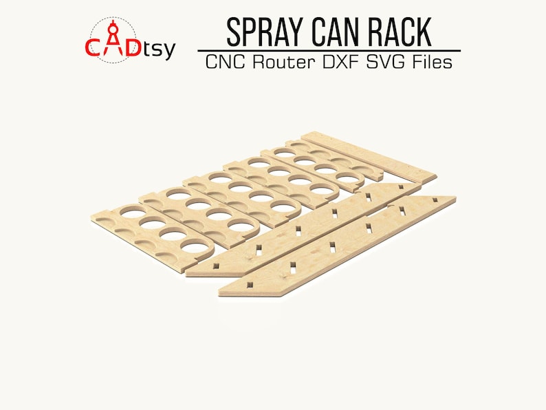 Dxf Files Rv Canister Spray Can Holder, Paint Storage Rack DXF Files for CNC Router • (wall ...