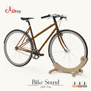 合板製自転車スタンド DXF SVG CNCルーターファイル、木製自転車フロアラック