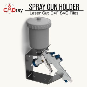 Soporte de pared para pistola pulverizadora / Estante para herramientas de corte por plasma CNC con archivos DXF / Organizador de taller para garaje / Descarga digital de planos para soporte de pistola de pintura