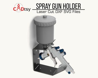 Spray Gun Holder DXF Files for Plasma Cutting Paint HVLP Gun Stand
