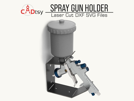 Spray Gun Holder DXF Files for Plasma Cutting Paint HVLP Gun Stand