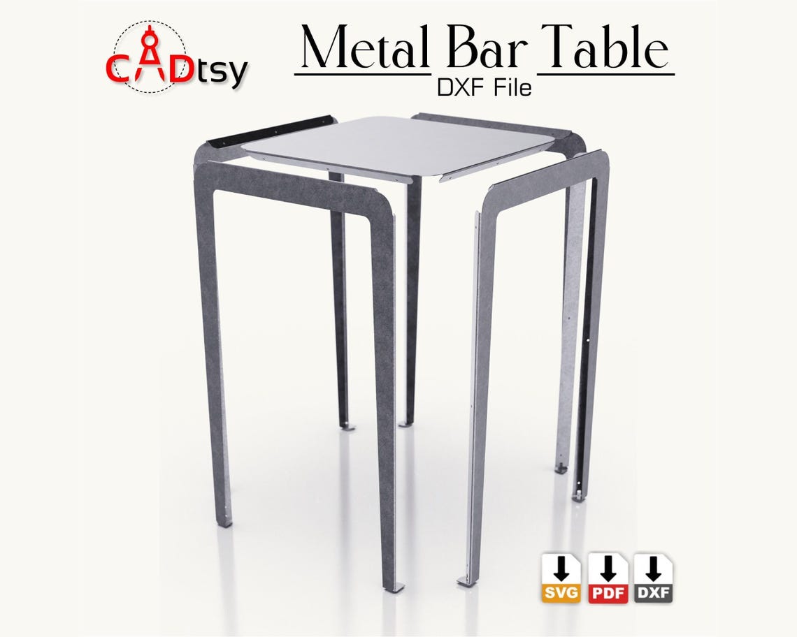 Bar Table DXF Files for Plasma Cutting. Sheet Metal Table Plans - Etsy