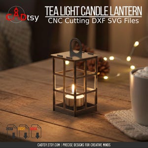 Archivos SVG de portavelas cortados con láser • Mini linterna de té DXF