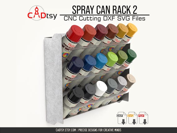 Stackable Spray Can Rack DXF Files, Plasma Cut Wall Organizer