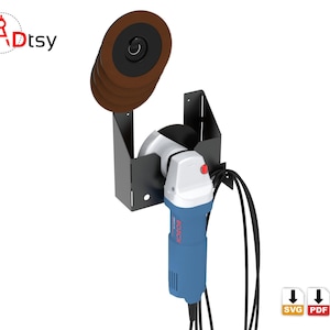 Arquivos DXF para suporte de esmerilhadeira angular para corte a plasma, suporte de ferramentas para montagem na parede