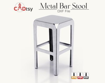 Bar Stool DXF Files for Plasma CNC Cutter • Sheet Metal Chair Laser Cut Files
