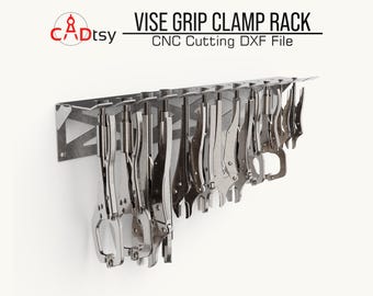Clamp Holder DXF Files for Plasma • Vise Grip Rack • Tool Storage • Workshop Tool Organizer