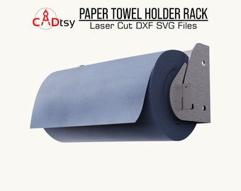 Paper Towel Holder DXF Files for Plasma Cutting, D260 x 320mm Workshop Roll Rack