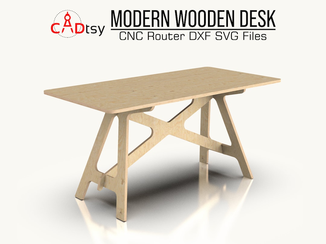 Wooden Table CNC DXF Router Cut File, Plywood Desk Cnc Woodworking ...