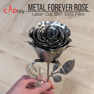 メタルローズ DXF、DIY ローズ。即時ダウンロード。プラズマ切断用 CNC dxf ファイル。CADtsy デザイン