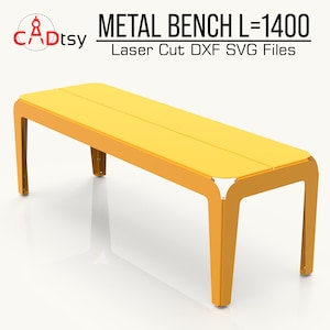 Metal Bench Cnc-Plasmaschneiden DXF-Datei, Outdoor Gartenbank Metallbearbeitungspläne für cnc-Maschine. Industrielle Art Metall Möbel Design