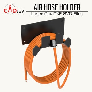 Tubo dell'aria, file DXF per taglio al plasma con portacavo, supporto per cavi di prolunga, modello vettoriale per taglio laser CNC, organizer per utensili da officina