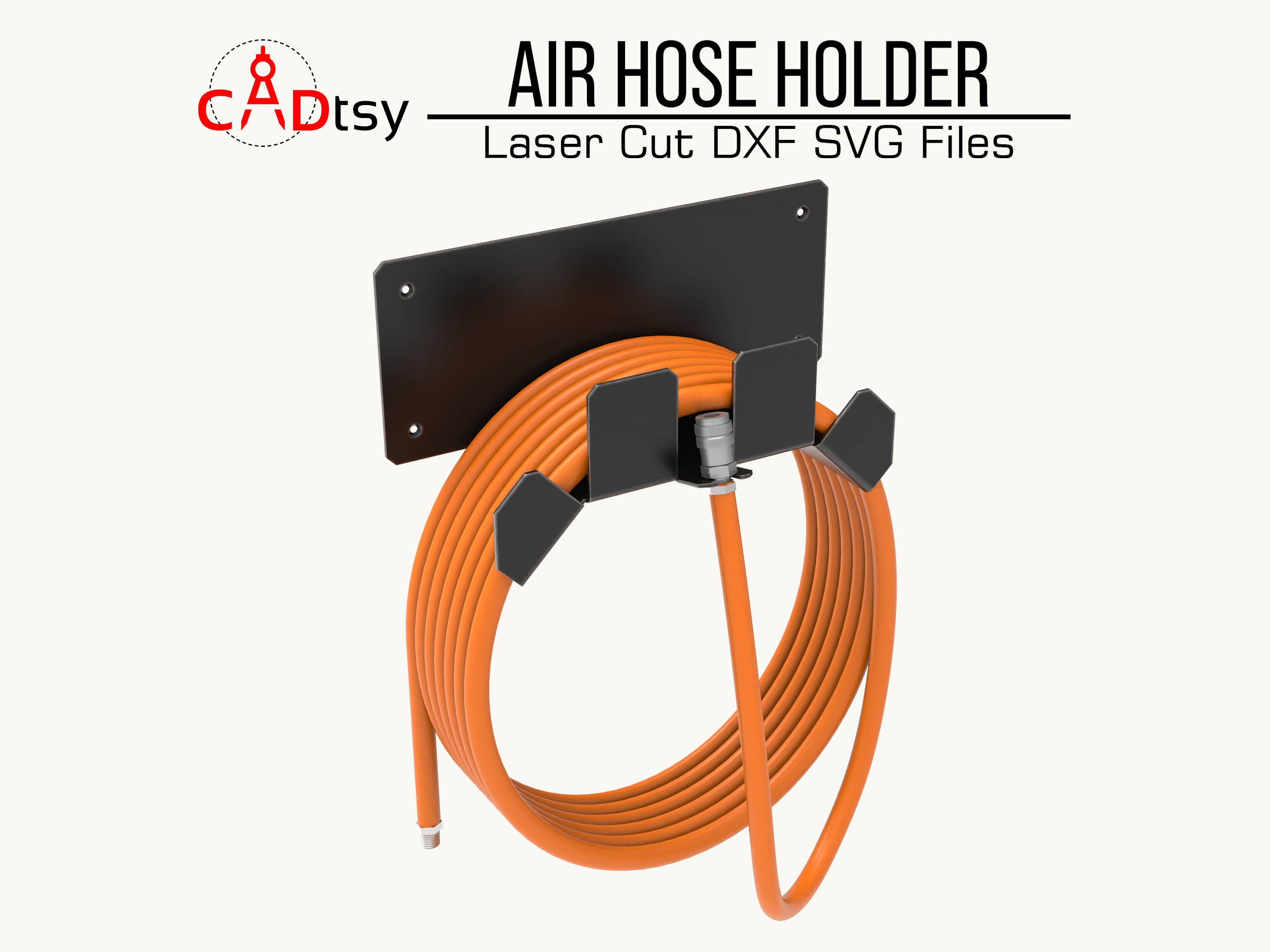 Air Hose, Cord Holder DXF Plasma Cutting File, Extension Cable Rack, Laser CNC Cut Vector Pattern, Workshop Tool Organizer