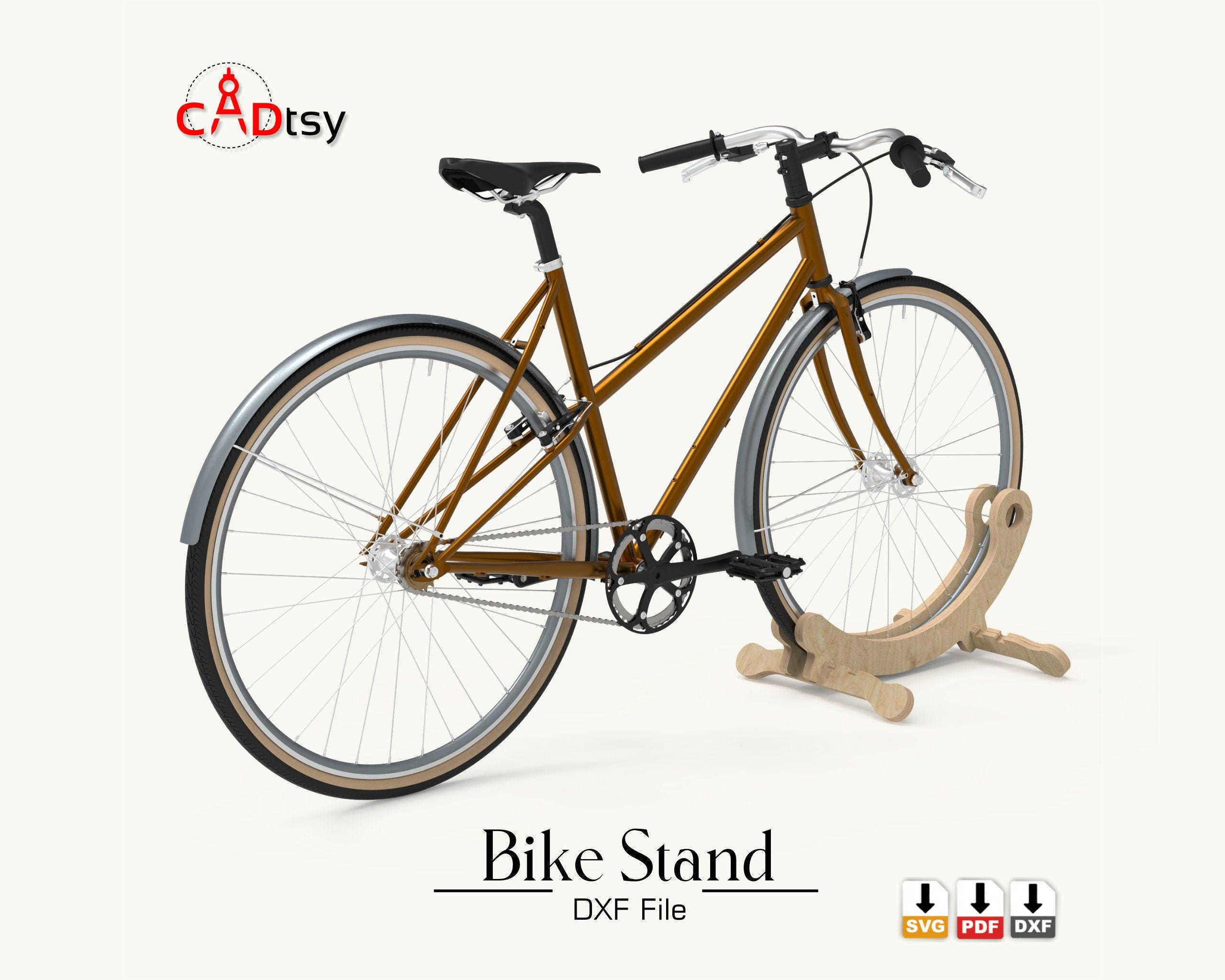 Bike Stand DXF CNC Router Files • Bicycle Holder Floor Rack SVG - Etsy