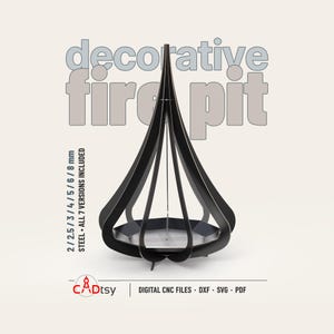 Teardrop Fire Pit DXF Files for Plasma Cutting, 3mm and 4mm Steel