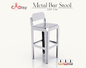Bar Stool DXF Files for Plasma CNC • Modern Sheet Metal Chair Laser Cut Files