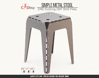 Metal Stool DXF Files for Plasma • Sheet Metal Chair Design
