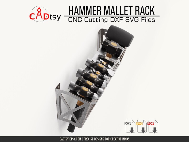 Wall Rack Dxf File Hammer Holder Rack DXF Files for Plasma Cutting • Laser Cut Tool ...
