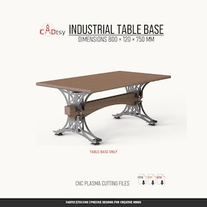 Industrial Table Base DXF Files for CNC Plasma Cutting, 6mm 12mm Plans