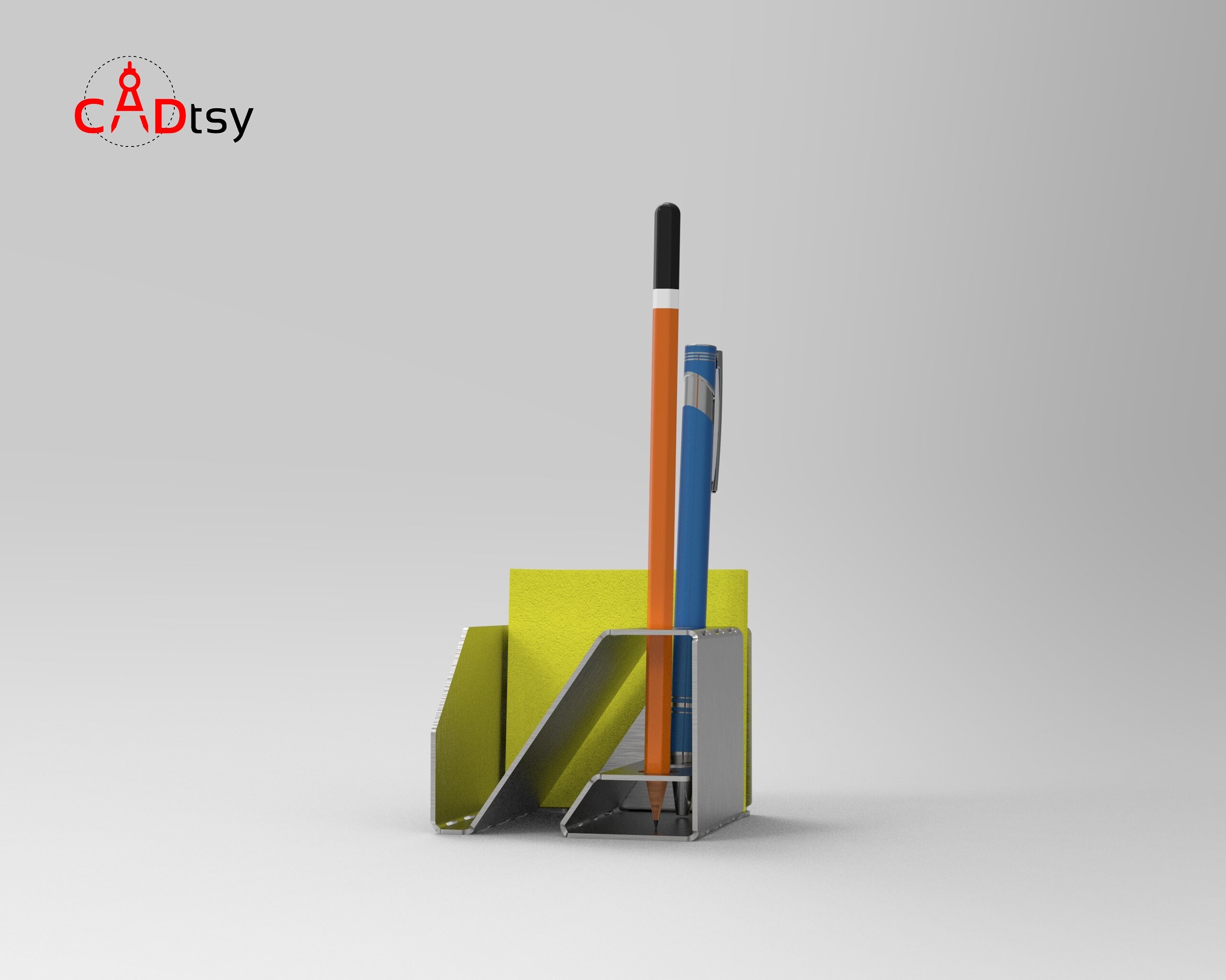 Pen Holder DXF File Metal Desk Organizer Vector Plans for Etsy