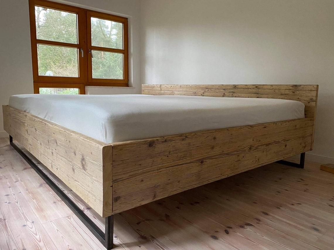 Familienbett Minna Massivholz Bett Bauholzbett Etsy