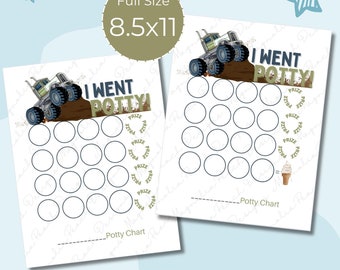 Monster Truck Potty Training Reward Chart (Digital Download)
