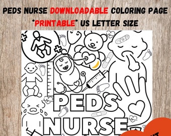 ER Nurse Coloring Page - Etsy