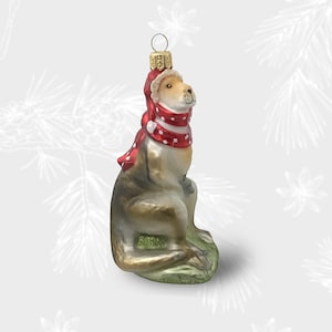 Christmas Kangaroo, Christmas Ornament, Collectible Bauble, Blown Glass Ornaments, Christmas Tree Ornament Decorations, Handmade Panting